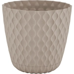 Горшок для цветов пластиковый 4,7л d-20,5см «Wave» с дренажной сеткой и съемным поддоном, французский платан