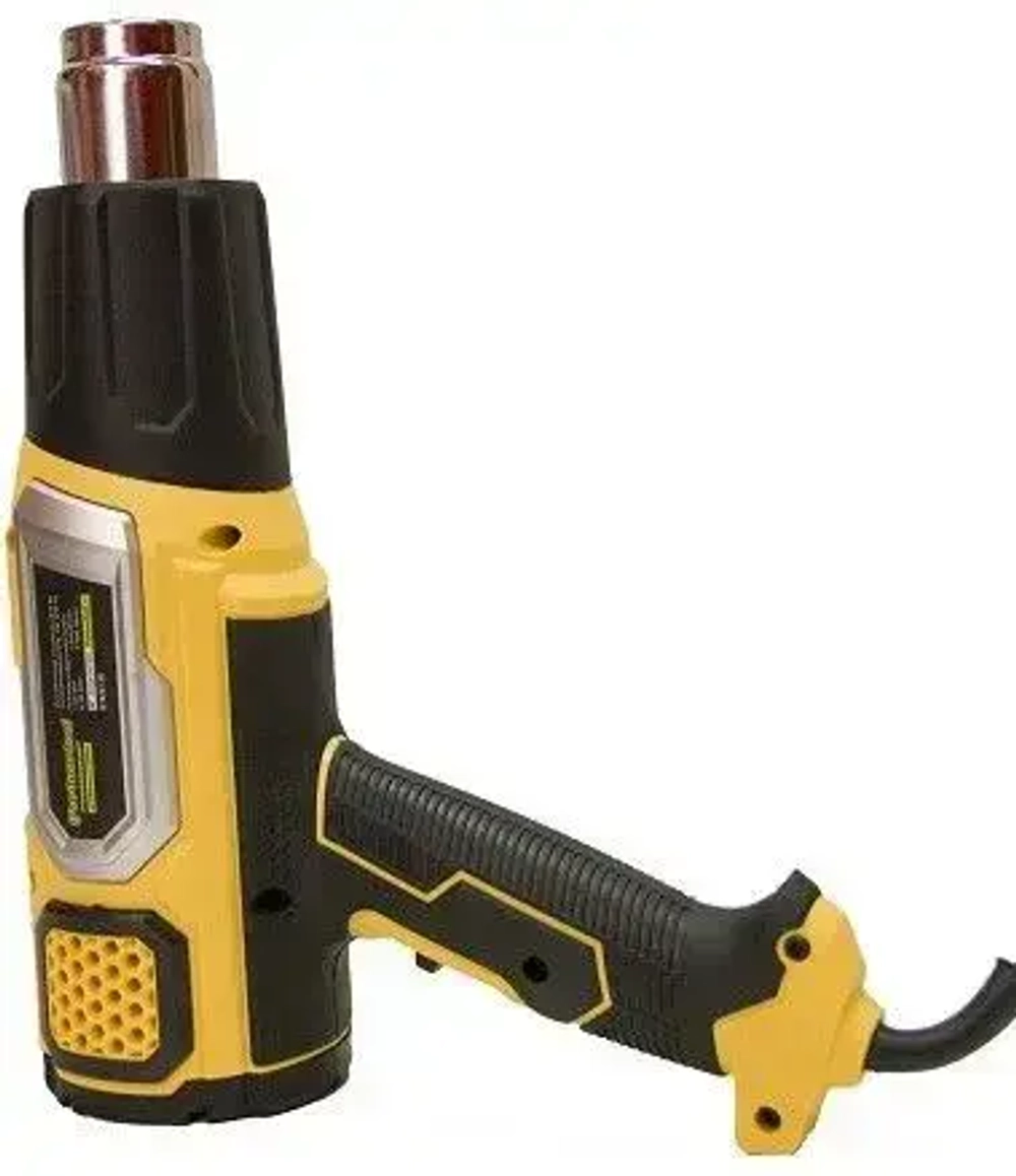 Фен промышленный-строительный Partnertool PHG2200ESET, 2.2кВт, с ПЛАВНОЙ регулировкой температуры 600С, 500л/мин, 4насадки, КЕЙС, профессиональная серия