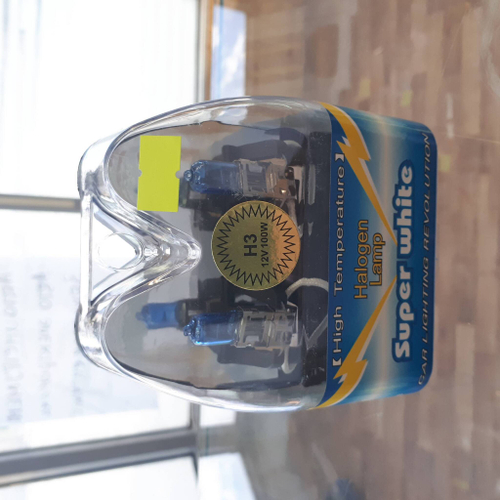 Лампа (H3) автомобильная галогенная H3 60/55 12v Super White (холодный белый) /к-кт 2шт/