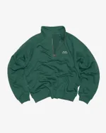 Толстовка Bruler d'Amour Half-zip Liberté d'expression зеленая