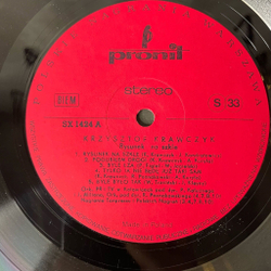 Винтажная виниловая пластинка LP Krzysztof Krawczyk Кшиштоф Кравчик Rysunek Na Szkle (Польша 1976)