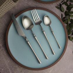 Вилка столовая 21 см матовое серебро PVD 1920-Silvery P.L. [12]