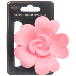 Заколка - краб для волос «AKS - SALVATORE», микс 6 цветов, роза, 7*7см