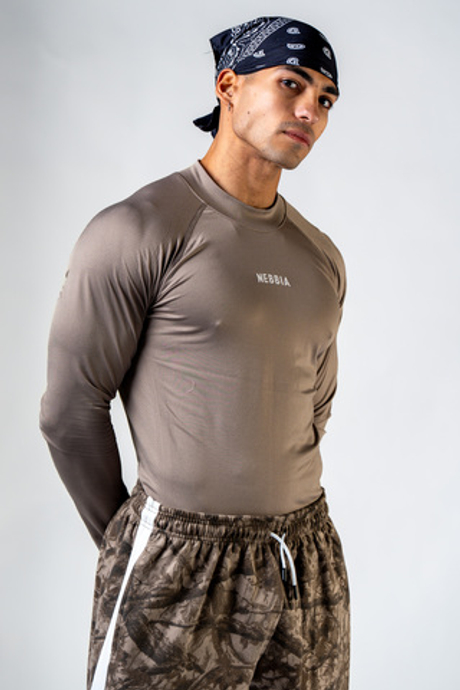 Рашгард Seamless Long-Sleeve Top POWER 901 LIGHT BROWN ASH
