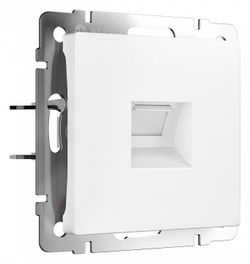 Розетка Ethernet RJ-45 и со шторками, без рамки Werkel белый матовый W5120001