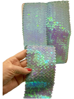 Тесьма эластичная пайтки ш-7см голубой 1м