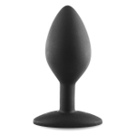 Черная анальная пробка из силикона The Minis Spade средняя (Цвет: черный)