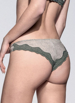 Комплект Chic: пуш-ап бюстгальтер и трусики-бразилиана (Размер: 4B) (Цвет: коричневый камуфляж)