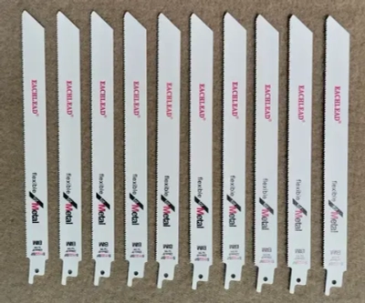 Полотно сабельное по металлу S1122BF, 10шт, длина 225 мм, шаг 1,8мм (14TPI).