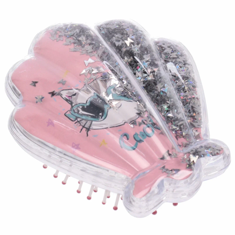 Расческа массажная детская «Seashell - Котик Луи», 9*11 см (коробка PVC)