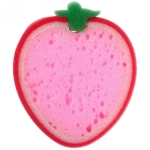 Губка для тела банная поролоновая «Клубничка», фигурная 13.5*11см