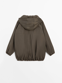 Massimo Dutti Парка объемного кроя, коричневый