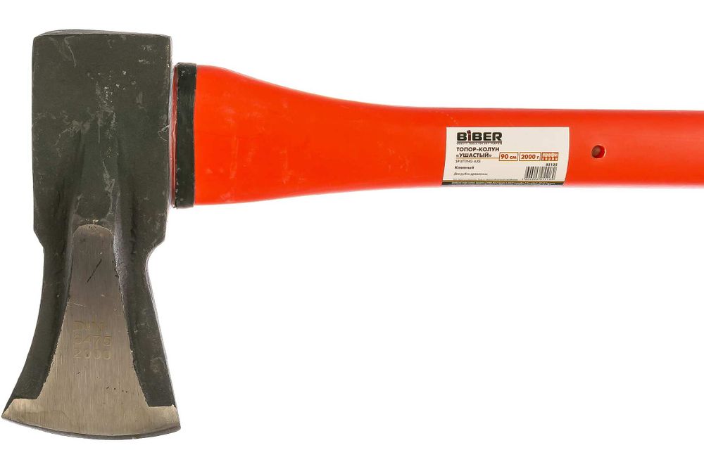 БИБЕР 85125 Топор-колун кованый "ушастый" фиберглас. рукоятка "Премиум" 2кг (4)