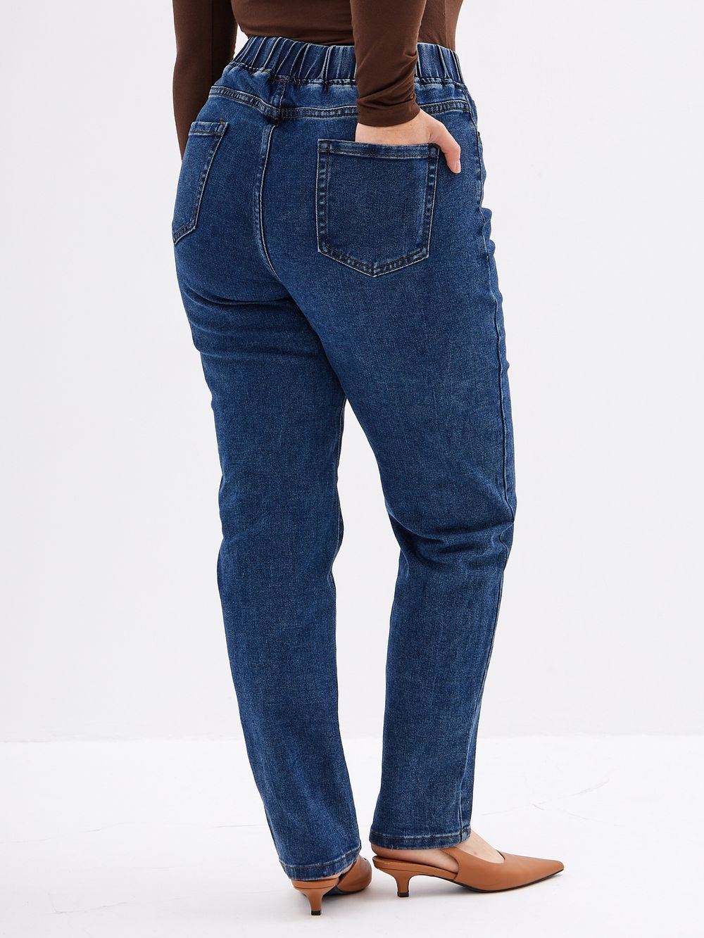 Джинсы на резинке больших размеров