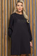 Платье Игра на контрасте (черное) П12642-1 LT Collection