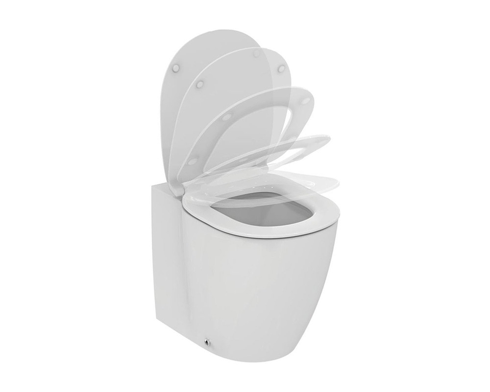 E052401 CONNECT AQUABLADE Напольный пристенный унитаз-соло, глубокий смыв, горизонтальный (универсальный) выпуск, с крепежом TT0257919