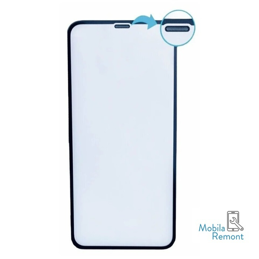 Защитное стекло с сеткой динамика для iPhone 13 Pro Max/14 Plus Черный