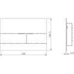 Клавиша смыва Boheme 670-MG для инсталляций Tece, MATT GOLD