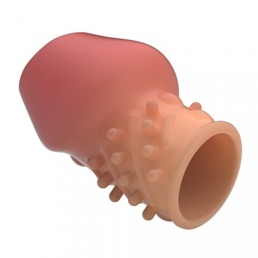 Рельефная насадка «Matias» с открытой головкой телесный