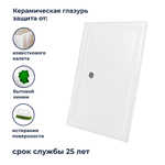 Душевой поддон керамический, прямоугольный, белый RGW CR (800x1000)