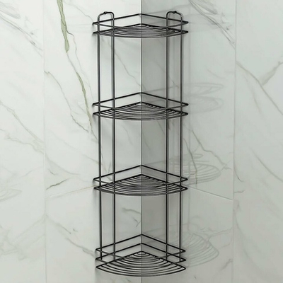 Полка угловая 4-ярусная 21*21*82,5см "Black", черный