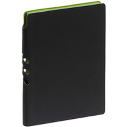 Ежедневник Flexpen Black, недатированный, черный с зеленым