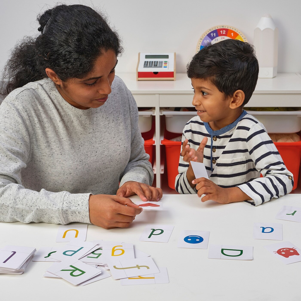 Набор карточек с буквами цифрами знаками IKEA UNDERHALLA (УНДЕРХОЛЛА), 64 шт