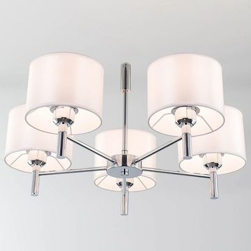 Люстра подвесная CL463150 хром/белый Аврора Citilux