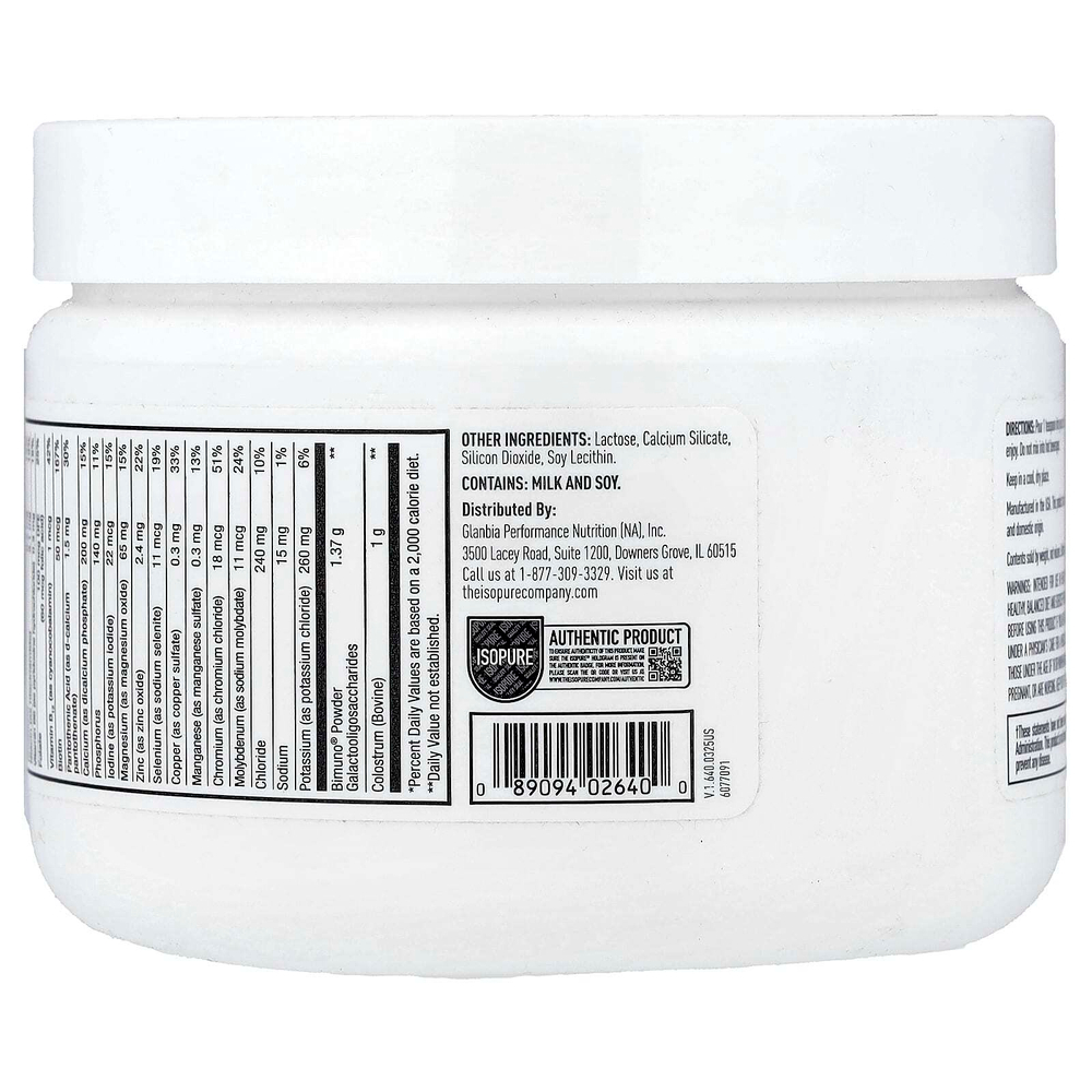 Isopure, Colostrum+, молозиво, без добавок, 150 г (5,29 унции)