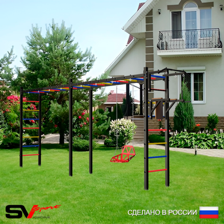 Уличная шведская стенка Sv Sport рукоход х 2 У53900 (Турник/Брусья/Со спинкой)