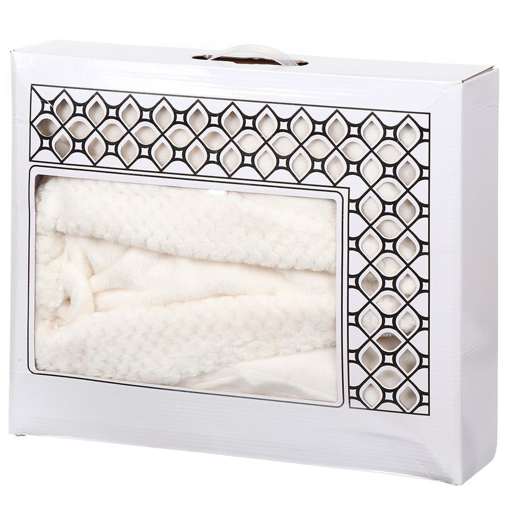 Халат унисекс, махр, 100%пэ, молоч, универсальный, T2021-5