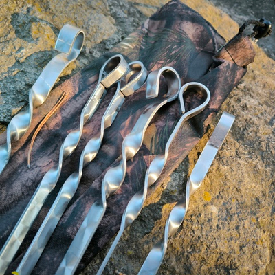 Подарочный набор шампуров в колчане Шашлычник Кольцо 50 см. №8