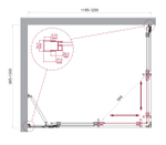 Душевой уголок BelBagno LUCE-AH-21-120/100-C-Cr