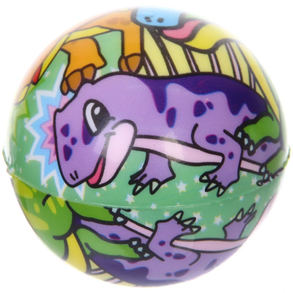 Мяч 6,3 см «Юрский период» (антистресс) попрыгун, микс СТИКЕР НА ШОУ-БОКС