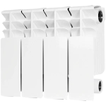 Радиатор биметаллический STOUT TITAN 200 - 4 секции (подключение боковое, цвет белый)