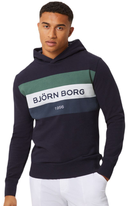 Мужская теннисная кофта Björn Borg Ace Hoodie - небесный