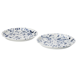 IKEA SILVERSIDA  (ИКЕА СИЛВЕРСИДА)  -  Тарелка, узор/синий, 26 см