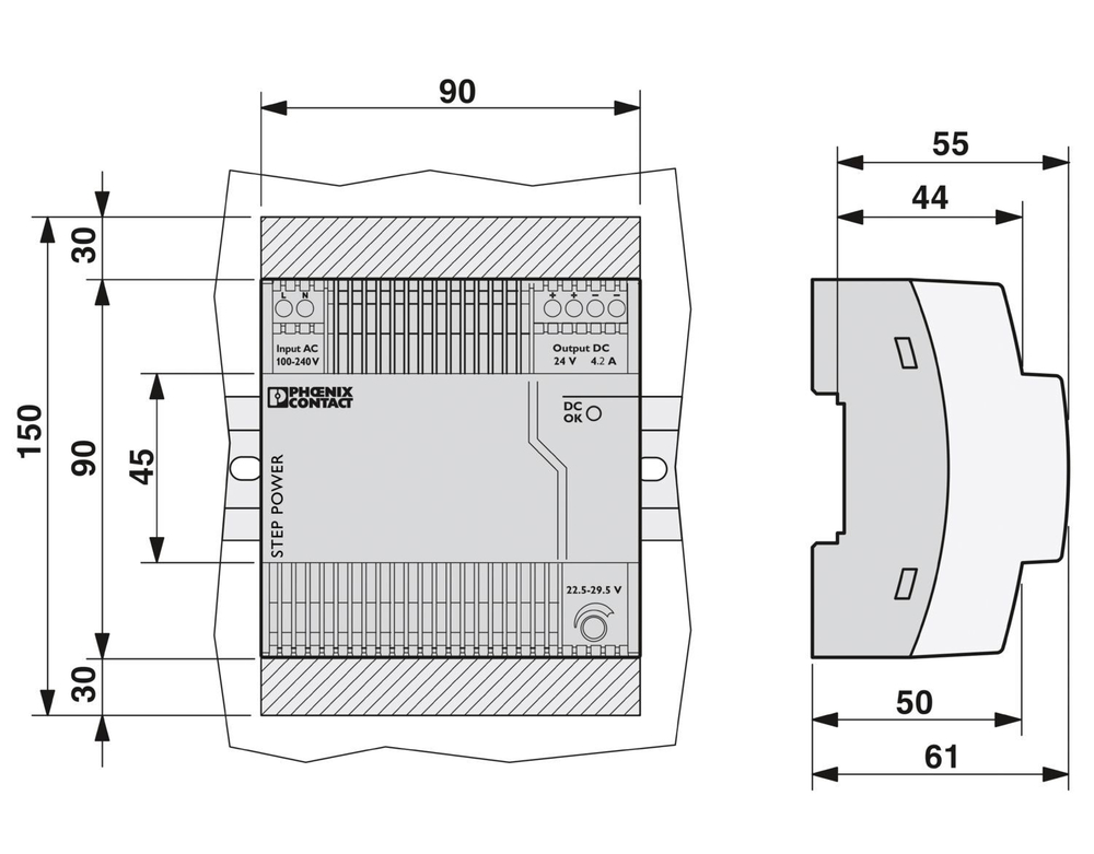 2868664 - STEP-PS/ 1AC/24DC/4.2 - Источники питания