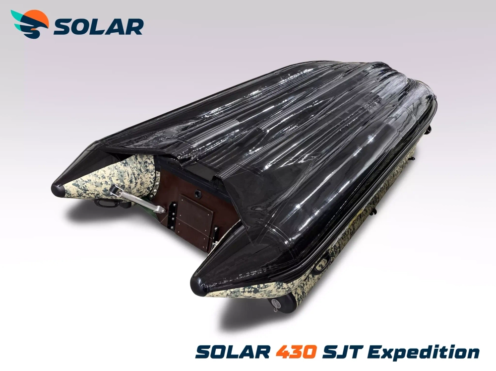 Лодка надувная моторная solar-430 super jet tunnel (expedition)