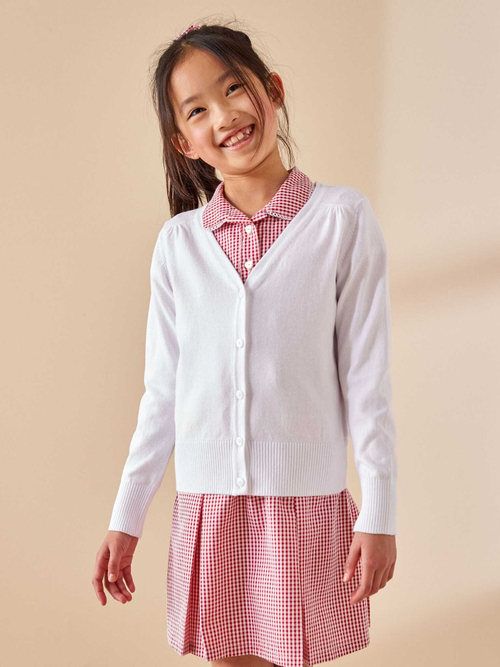 Кардиган школьный для девочки Next 359-709, Белый