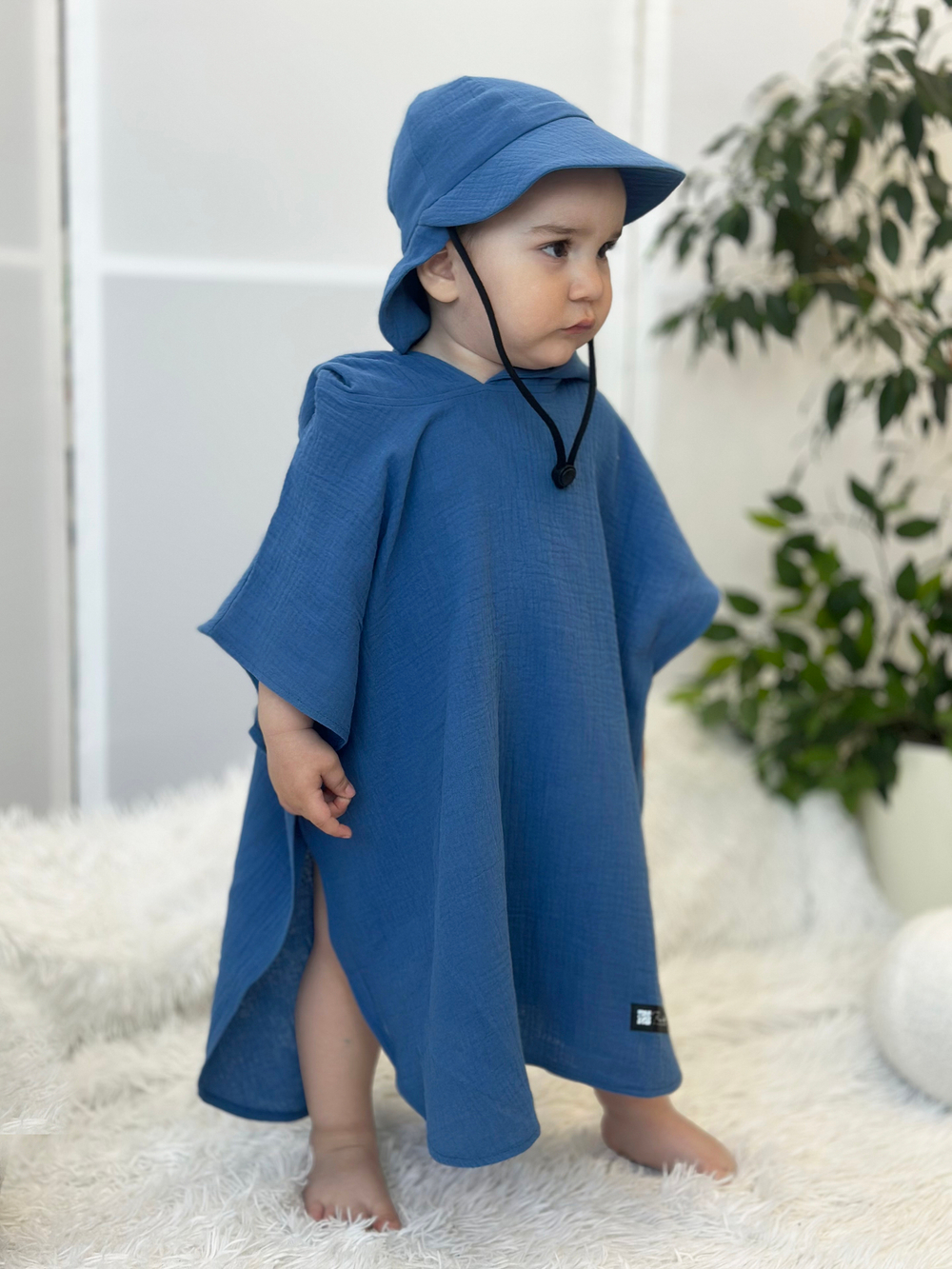 Туника с капюшоном RinaAmari Индиго, муслин