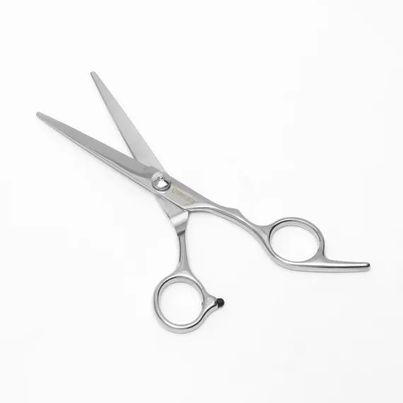 Ножницы парикмахерские с упором, лезвие — 6 см, цвет серебристый
