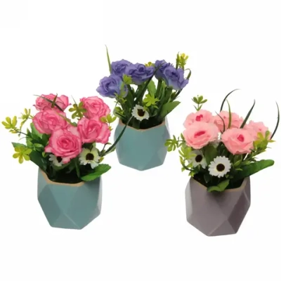 Цветы искусственные в горшочке «Волшебная призма»