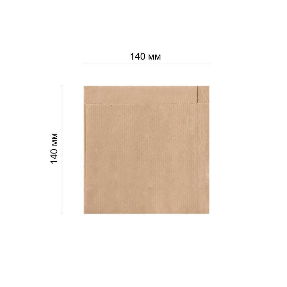 Бумажный крафт уголок плоский 140*140 мм 40 г/м2, бурый, 2500шт