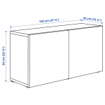 Навесной шкаф - IKEA BESTÅ/BESTA, 120x42x64 см, коричневый, БЕСТО ИКЕА