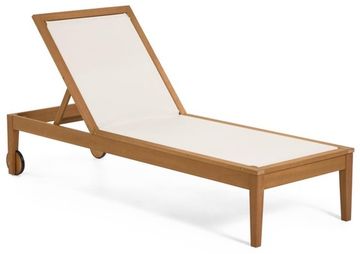 Шезлонг Caterin из эвкалипта бежевый