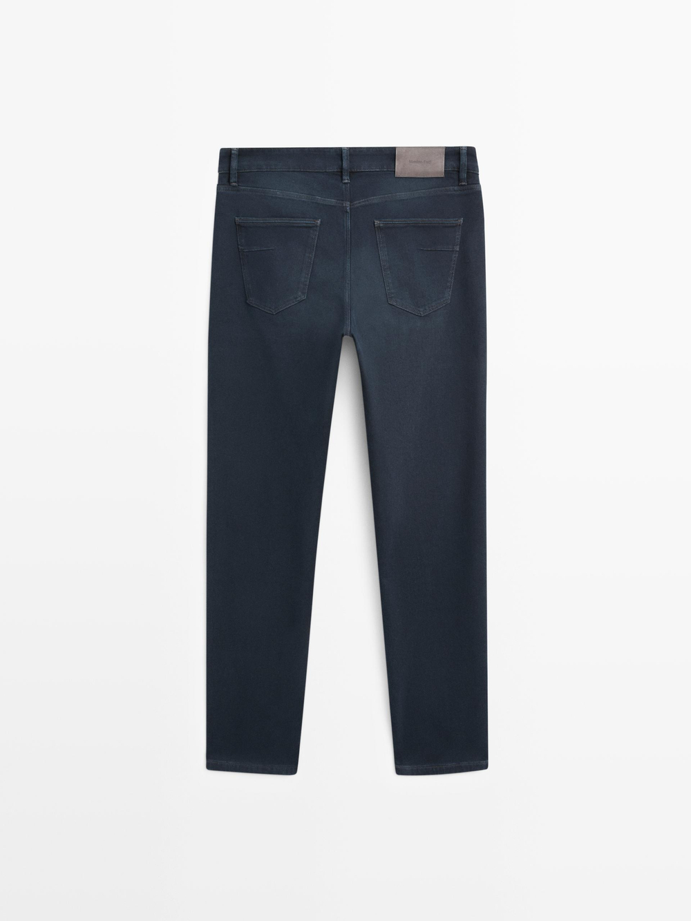 Massimo Dutti Легкие зауженные брюки с эффектом джинсовой ткани, синий