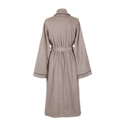 Халат Hamam Qashmare contrast дымчатый Турция вид сзади