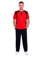 Брюки медицинские мужские СтильБ 239ТСК с эластичными поясом, черный, 46