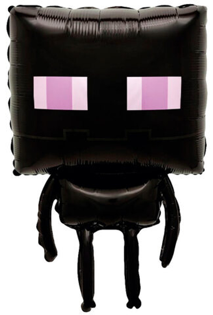 Шар Пиксельный монстр Майнкрафт черный